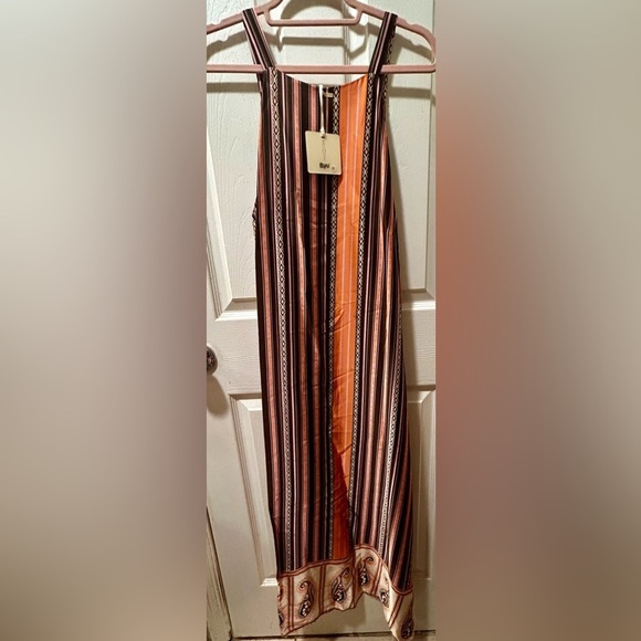 NWT Striped Sleeveless Maxi Dress-Made in Italy-Size M - Picture 2 of 9